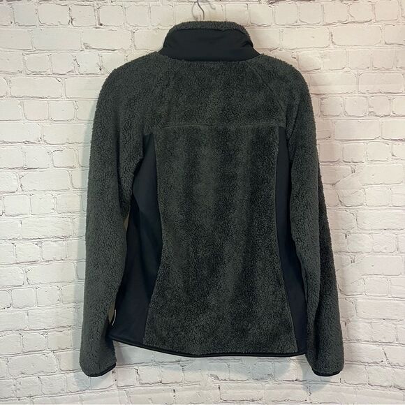 Columbia Women's Black Zip Up Fur Fuzzy  Sherpa Jacket Size XL High Collar - Picture 4 of 6